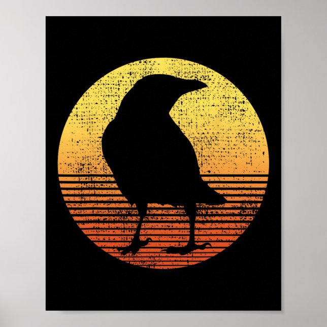 Poster Crow Bird Raven Vintage (Frente)
