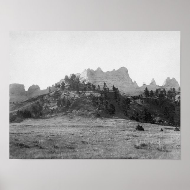 Pôster Crow Butte near Ft. Robinson Photograph (Frente)