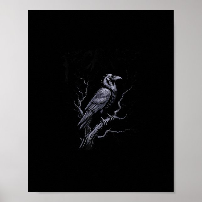 Poster Crow F-Caw-F Funny Bird Saying Humor Meme (Frente)