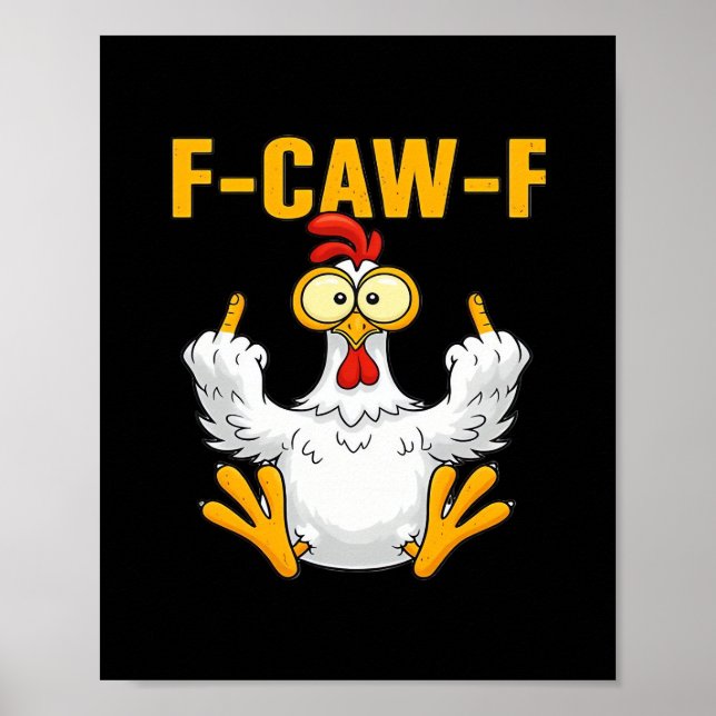 Poster Crow F-Caw-F Funny Humor Gothic (Frente)