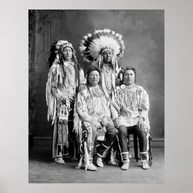 Pôster Crow Indian Group Portrait, early 1900s (Frente)