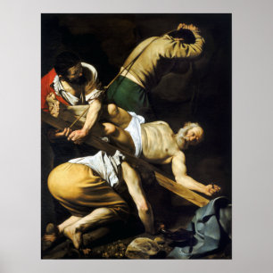 Poster Crucificação Caravaggio do Santo Peter