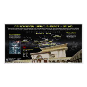 Pôster Crucificação Céu Noturno 32 AD