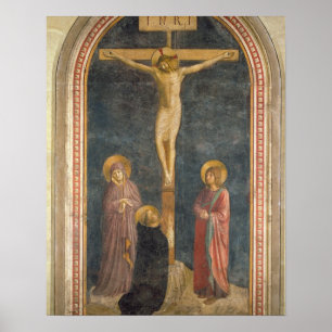 Pôster Crucificação com o Virgin, SS. John o Evangeli