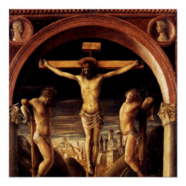 Pôster Crucificação de Jesus por Vincenzo Foppa - 1456 (Frente)