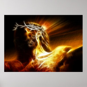 Poster Crucificação dramática de Jesus