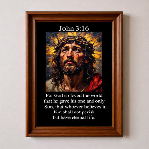 Poster Crucificação Paixão Cristo Coroa de Espinhos João