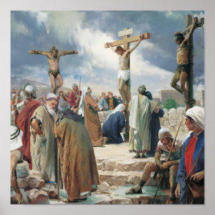 Poster Crucificação por Carl Bloch, Religioso