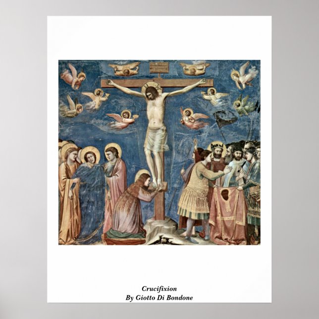 Pôster Crucificação Por Giotto Di Bondone (Frente)