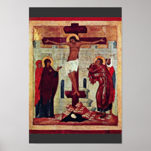 Pôster Crucificação por Meister Der Schule Von Nowgorod