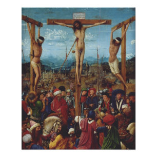 Pôster Crucificação por Van Eyck