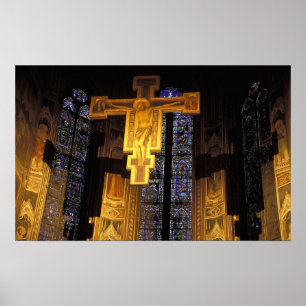 Poster Crucifixo acima do altar-mor na Santa