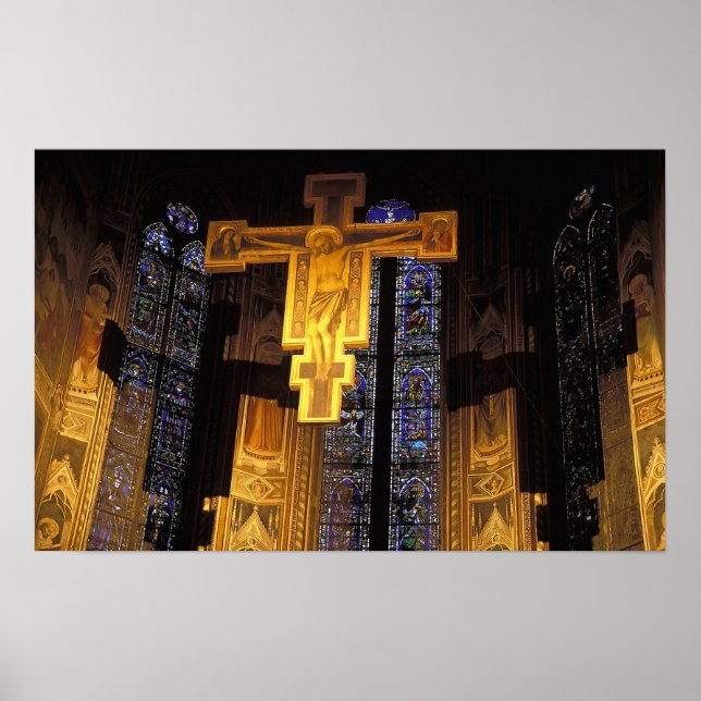 Poster Crucifixo acima do altar-mor na Santa (Frente)