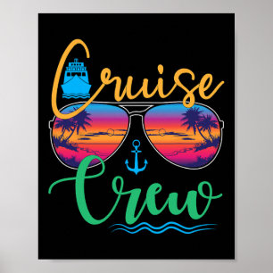 Poster Cruise Crew 2025 Family Vacation Beach Matching Gr