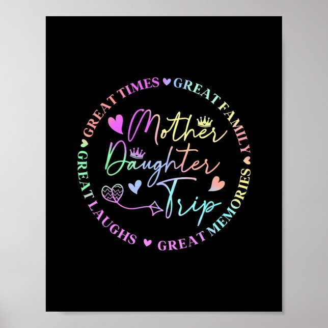 Poster Cruise Mother Daughter Trip 2025 Funny Mom Daughte (Frente)