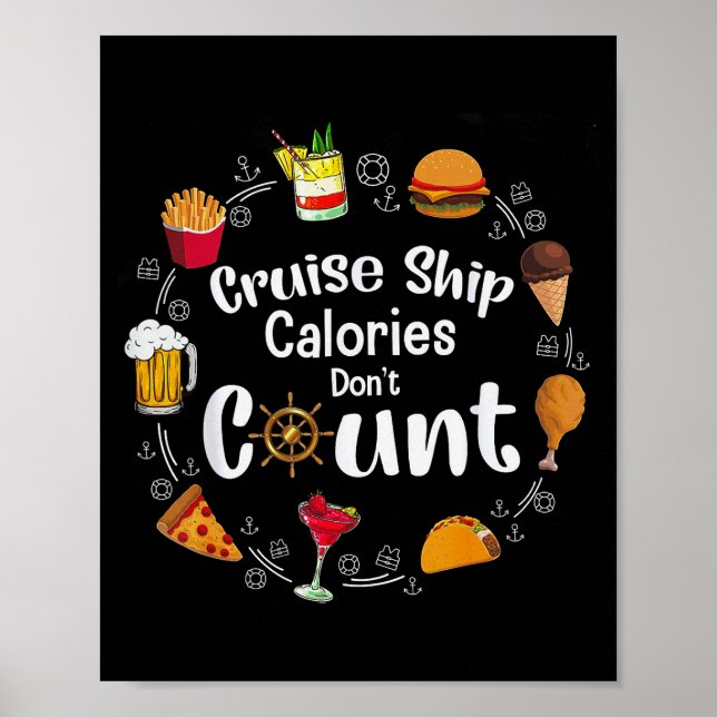 Poster Cruise Ship Calories Don't Count  (Frente)