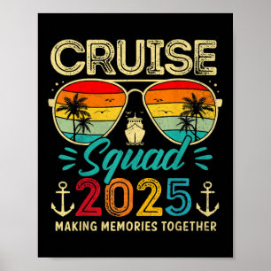 Poster Cruise Squad 2025 Family Group Matching Summer Vac
