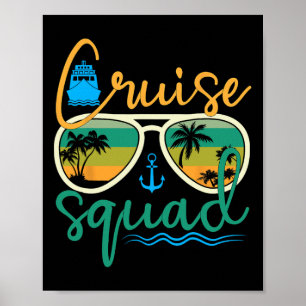Poster Cruise Squad 2025 Family Vacation Beach Matching G