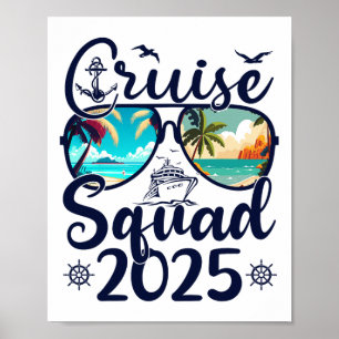 Poster Cruise Squad 2025 Férias de Verão Família Combinan