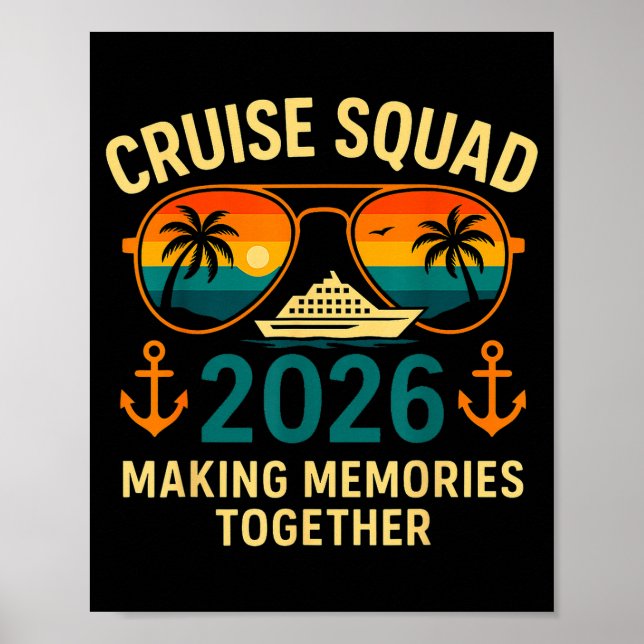 Poster Cruise Squad 2026 Family Vacation Matching Group S (Frente)