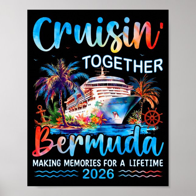 Poster Cruisin' Together Bermuda 2026 Family Vacation Cru (Frente)