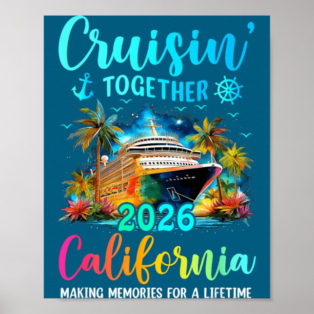 Poster Cruisin' Together California 2026 Family Cruise Va (Frente)