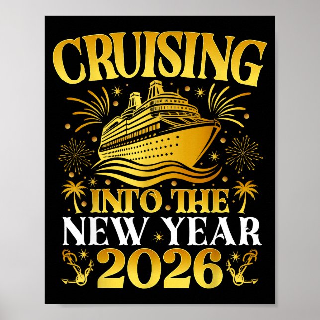 Poster Cruising Into 2026 New Years Cruise Family Holiday (Frente)