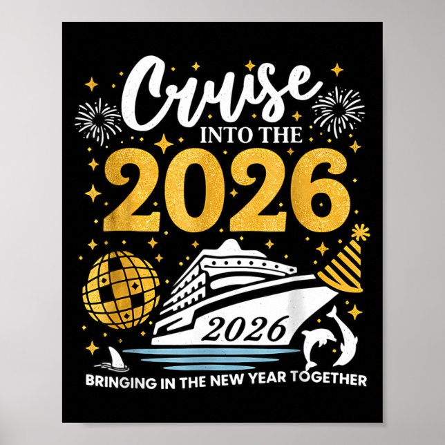 Poster Cruising Into 2026 New Years Eve Party Favors Fami (Frente)
