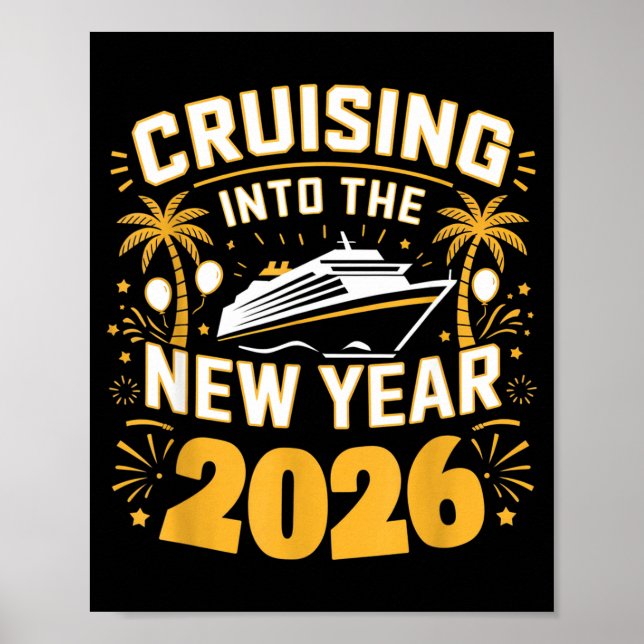 Poster Cruising Into 2026 New Years Eve Party Favors Fami (Frente)