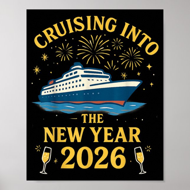 Poster Cruising Into 2026 New Years Eve Party Favors Fami (Frente)