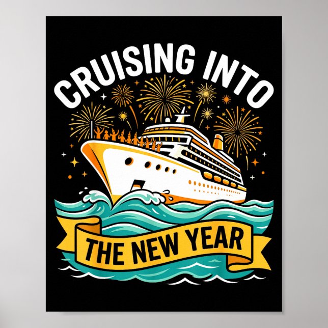 Poster Cruising Into The New Year 2026 Cruise Squad  (Frente)