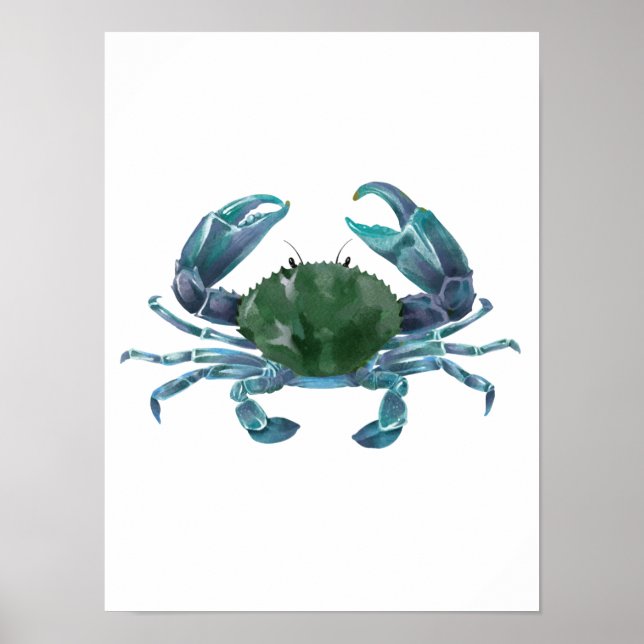 Poster Crustaceancore De Caranguejo Azul (Frente)