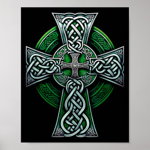 Poster Cruz Celta Irlandesa Nó Celta Cristã Santíssima Tr