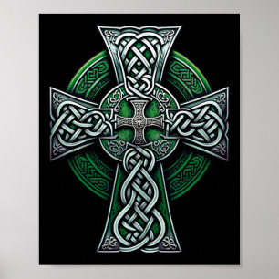 Poster Cruz Celta Irlandesa Nó Celta Cristã Santíssima Tr