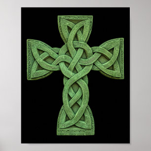 Poster Cruz Celta Irlandesa Nó Celta Cristã Santíssima Tr