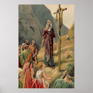 Pôster cruz com um cobra morto