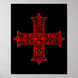 Poster Cruz Copta Igreja Ortodoxa Copta Cristo Oriental