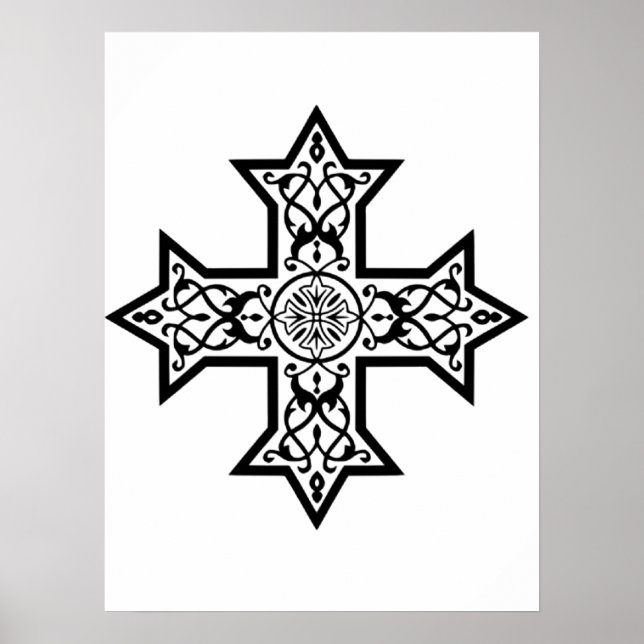Poster Cruz Copta Premium Fine Art (Frente)