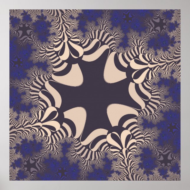 Pôster Cruz de Cromo Azul (Frente)