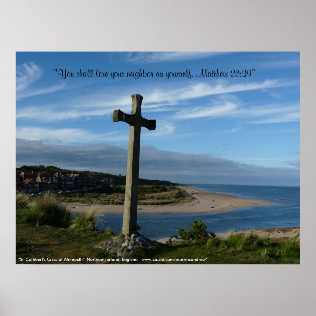 Pôster Cruz de Cuthbert, Alnmouth Northumberland (Frente)