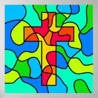cruz de vidro contida