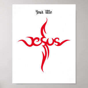 Poster Cruz Tribal De Jesus
