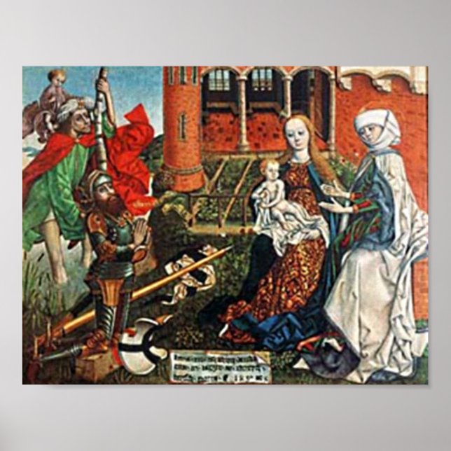 Pôster Cruzado antes de menino de cristão (Frente)