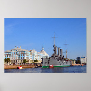 Poster Cruzador Russo Navio Aurora