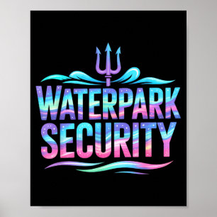 Poster Cruzamento de segurança de parque aquático fofo fé
