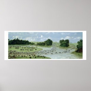 Pôster Cruzamento do rio San Joaquin, Paraguai, 1865