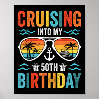 Poster Cruzando Em Meu 50º Cruzeiro Familiar Aniversário