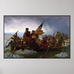 Pôster Cruzando o rio Delaware, George Washington