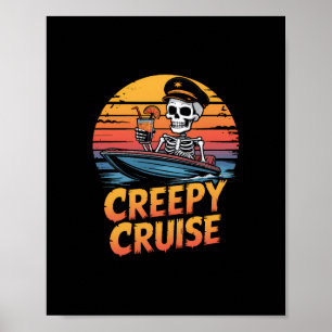 Poster Cruzeiro Assustador Retro Stingray Férias de Hallo