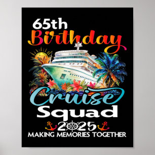 Poster Cruzeiro de Aniversário de 65 anos Amigos Família